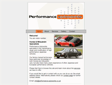 Tablet Screenshot of performance-autoworks.co.uk